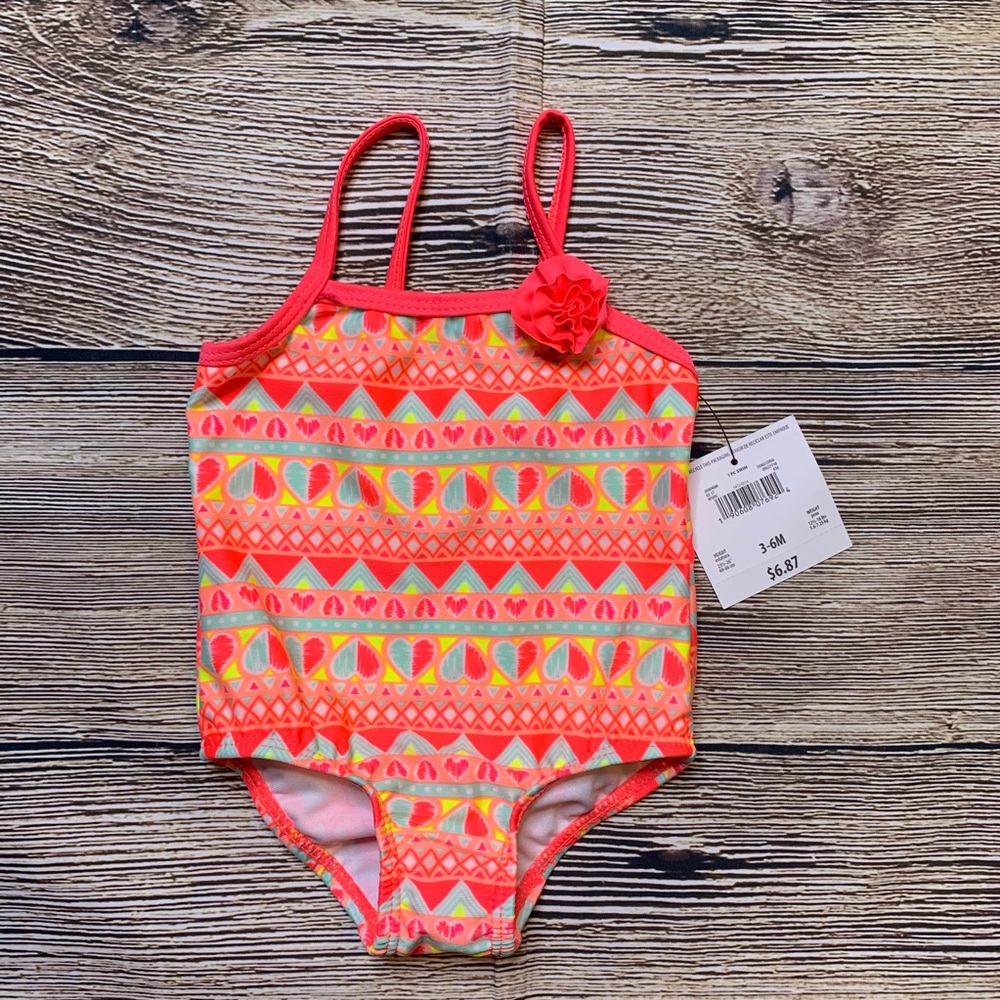 Baby Girls Swimsuit one piece 3-6 month Coral